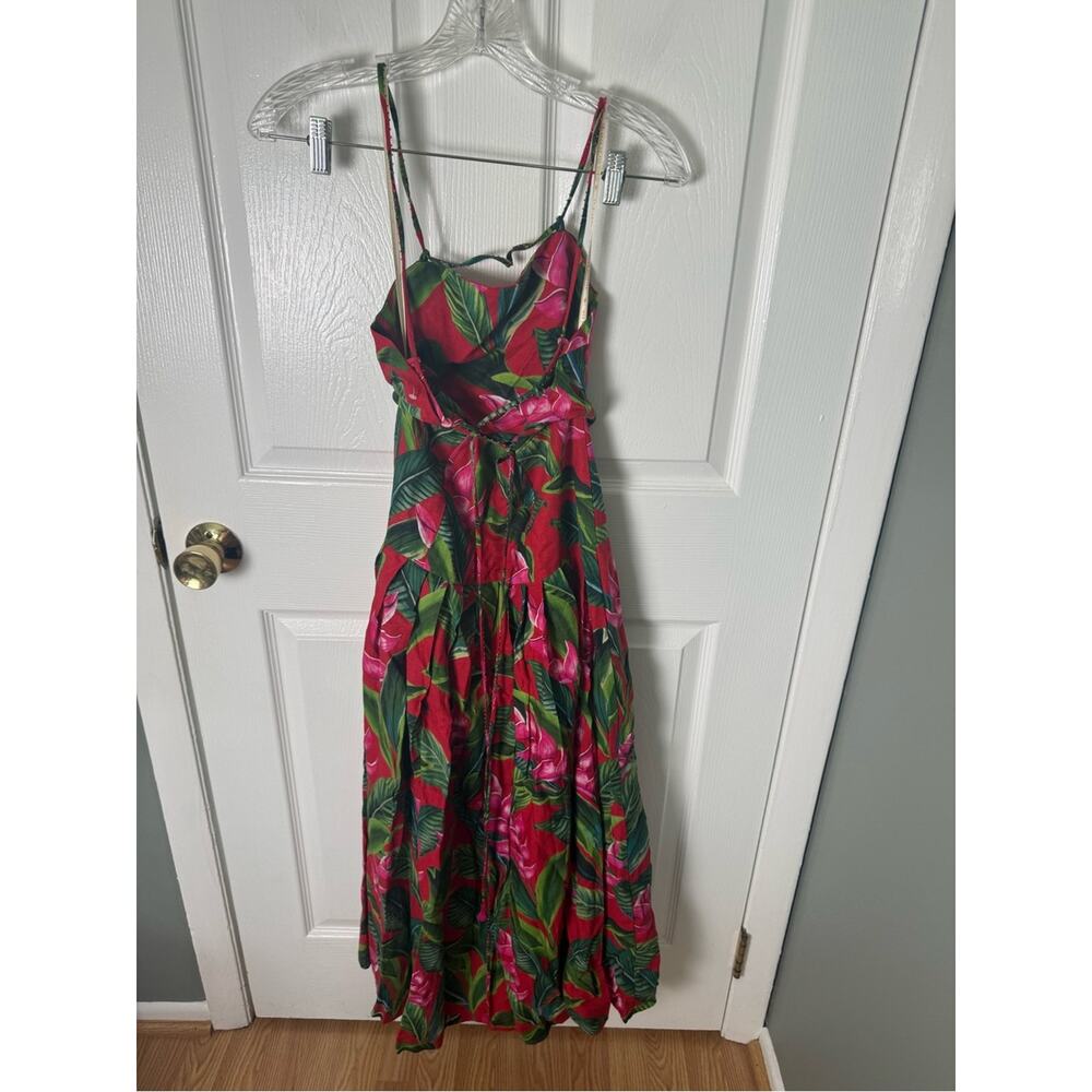 Farm Rio Red Dream Garden Maxi Dress XS - Picture 5 of 9